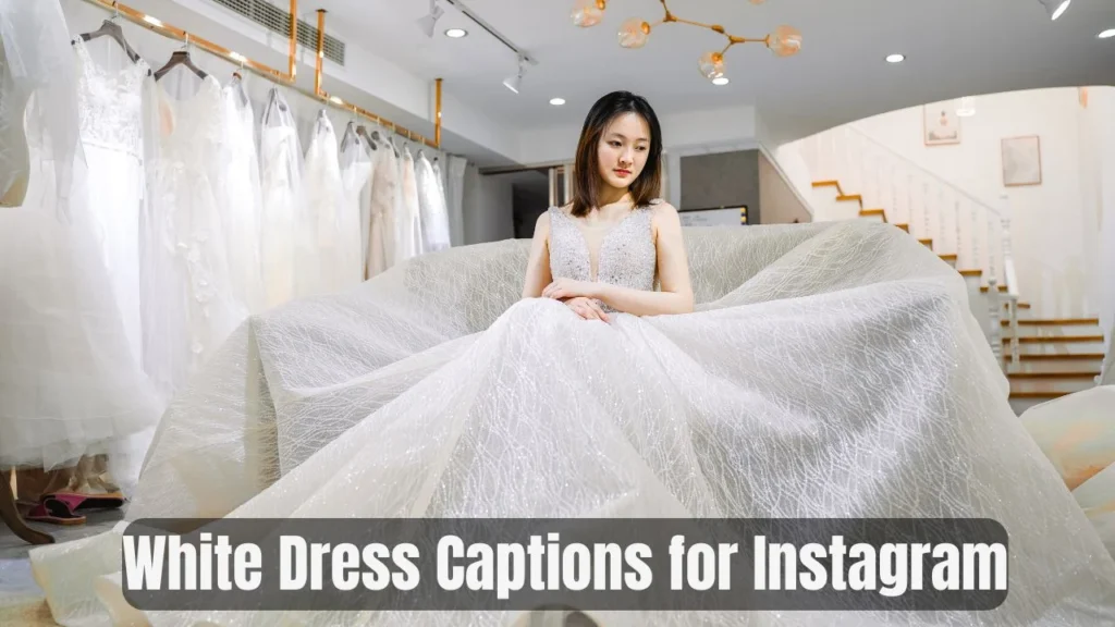 Elegant White Dress Captions