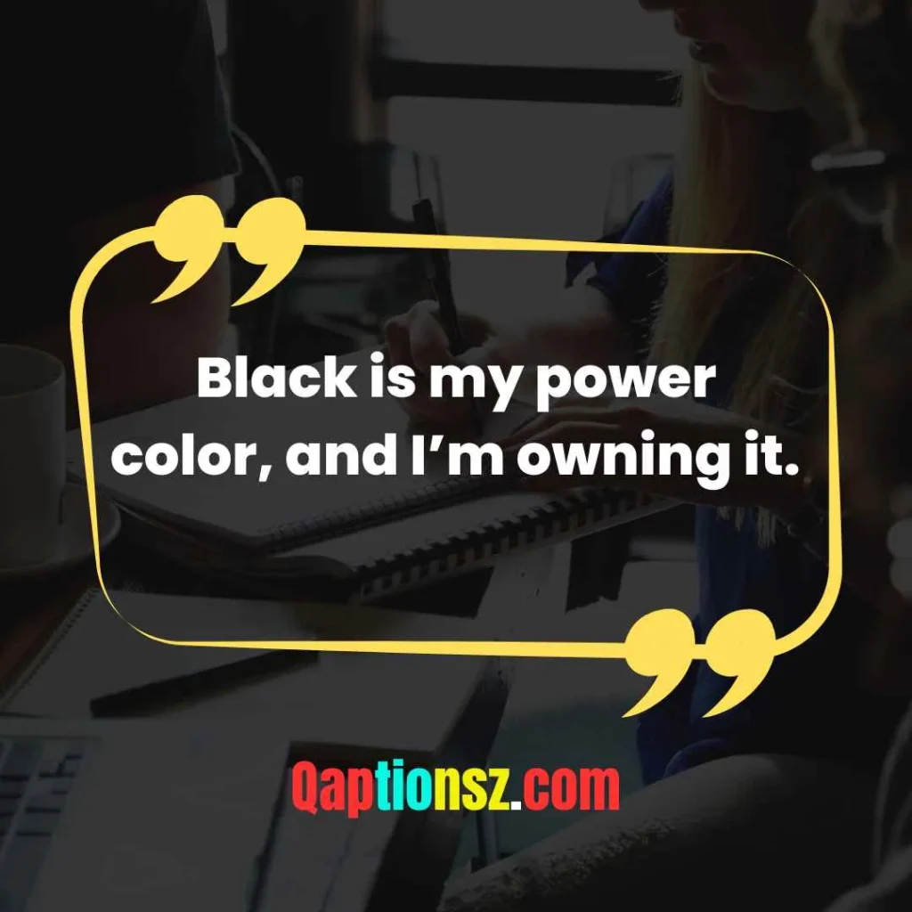 Bold and Confident Black Outfit Captions