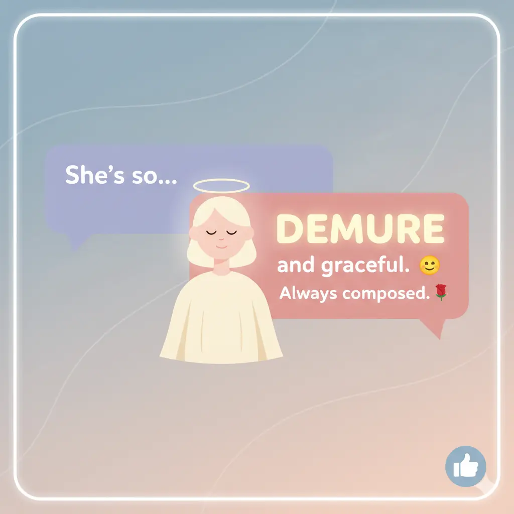 Demure Meaning in Text and Chat