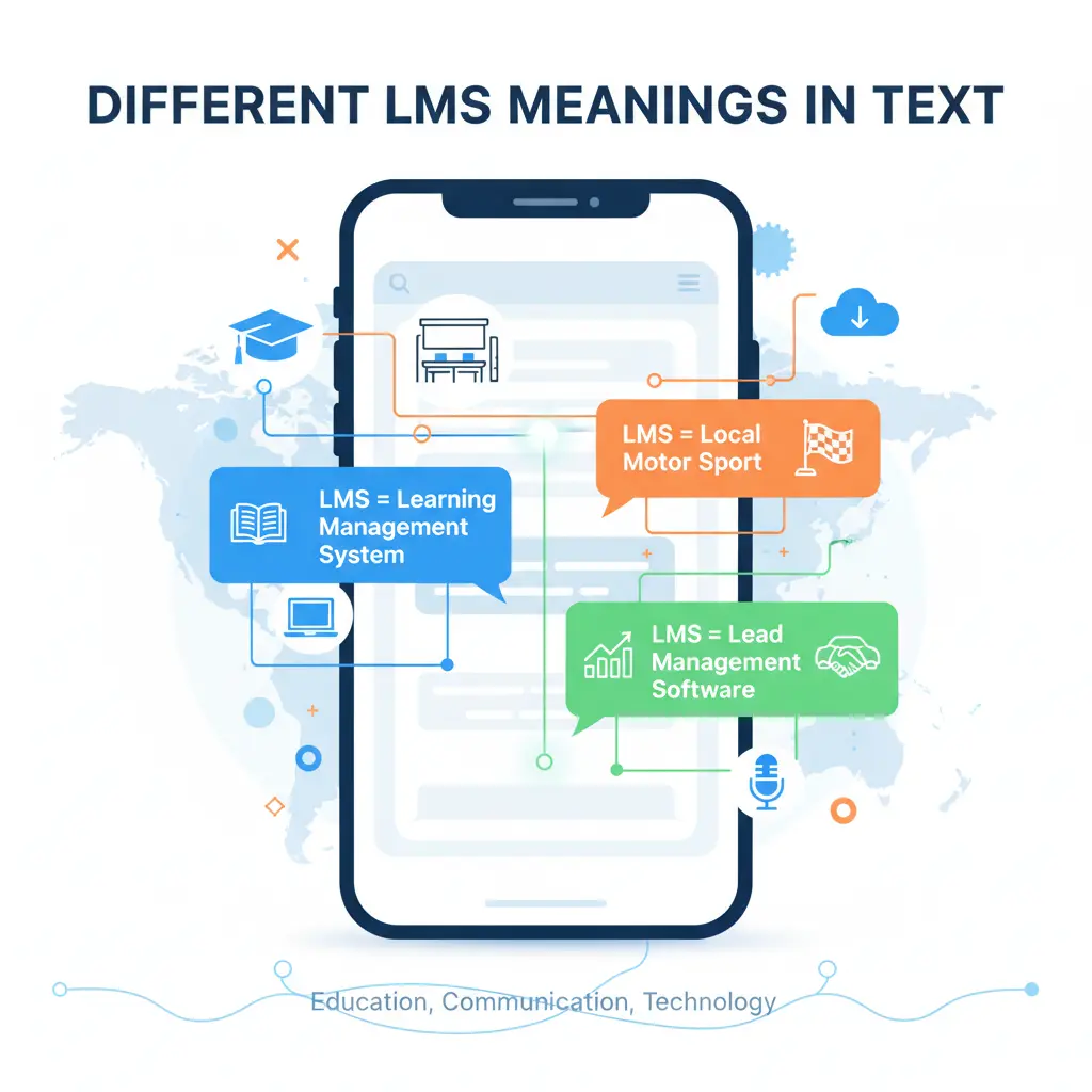 Different LMS Meanings in Text