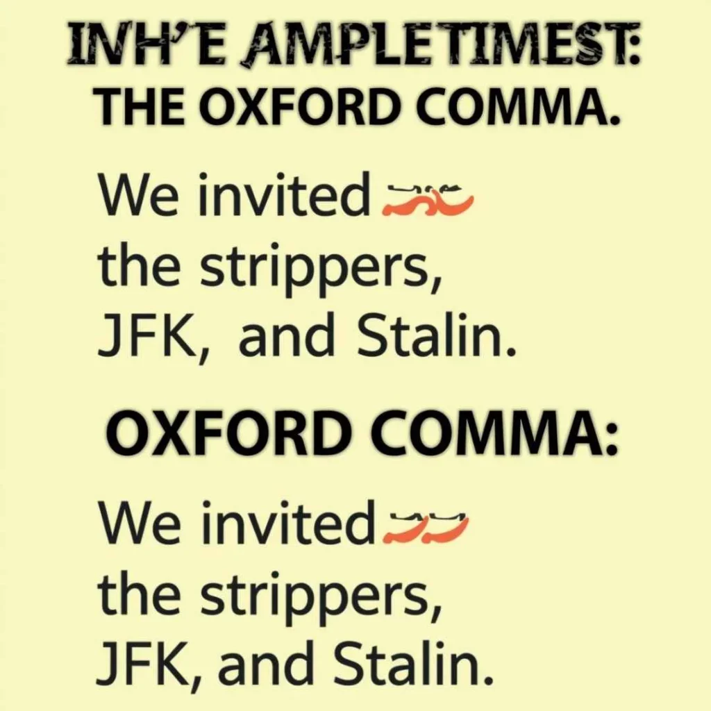 Types of Oxford Comma Memes