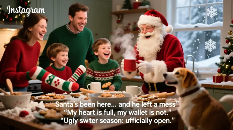 You are currently viewing 458 Christmas Instagram Captions Funny to Spread Holiday Cheer and Laughter 2025