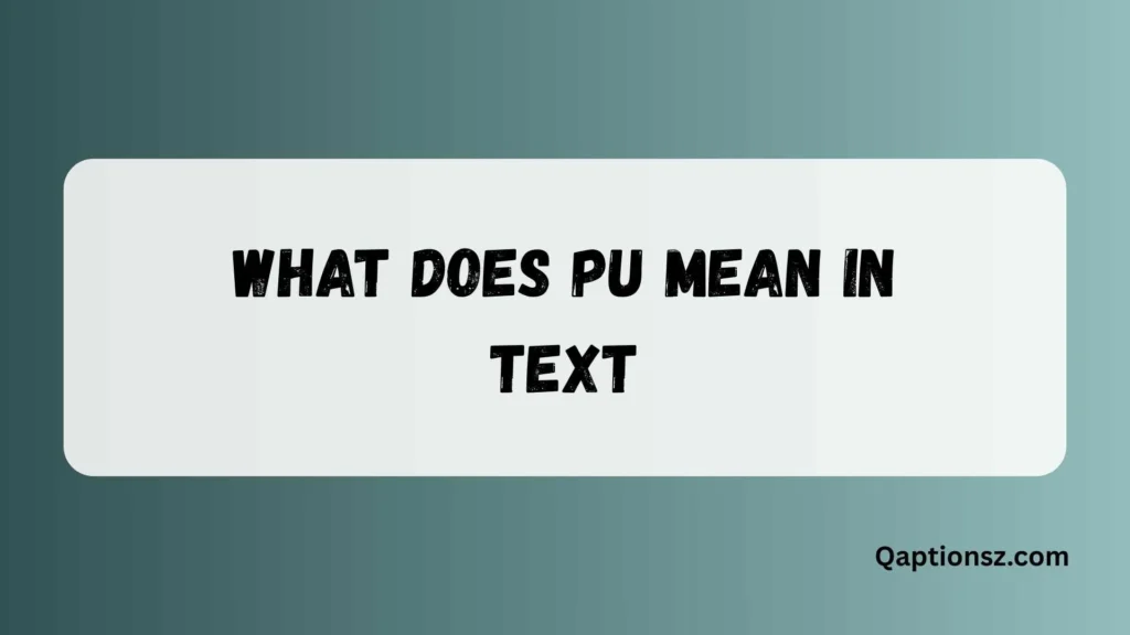 What Does PU Mean in Text Complete Explanation for Beginners 2026