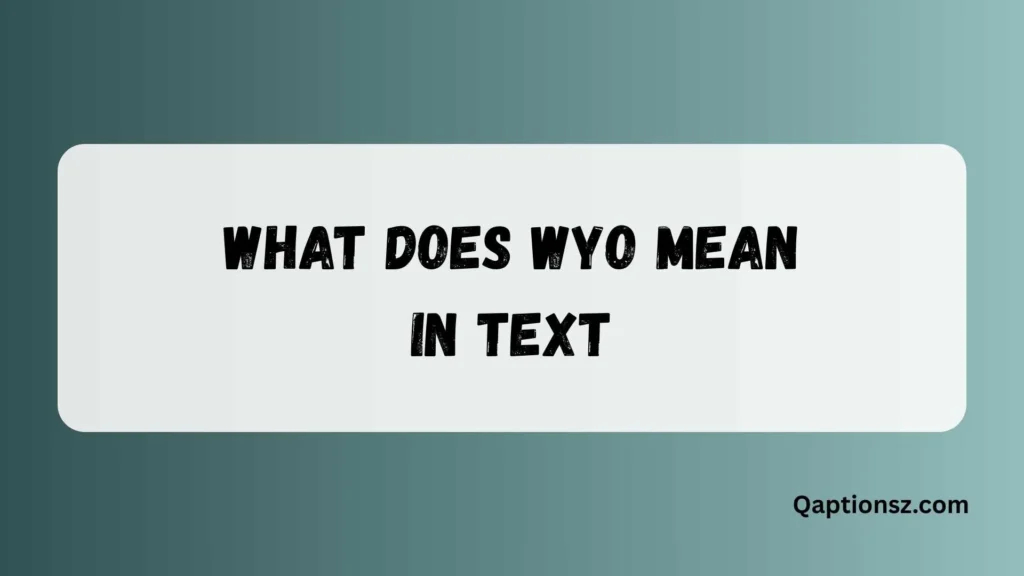 What Does WYO Mean in Text? Full Meaning Explained for Beginners 2026